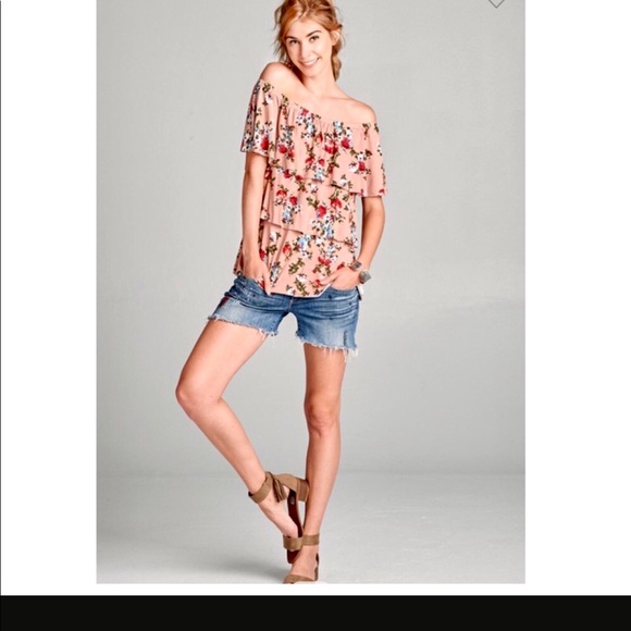 NEW FLORAL OFF SHOULDER TOP!! MADE IN USA!!! - Picture 4 of 5